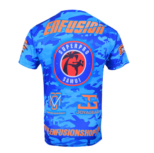 Enfusion T-shirt Blauw Camo