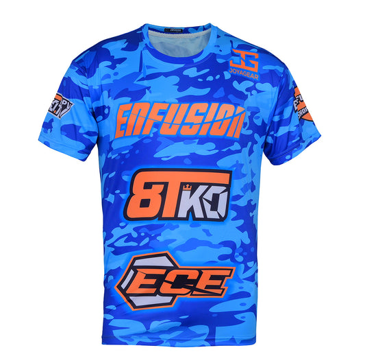 Enfusion T-shirt Blauw Camo